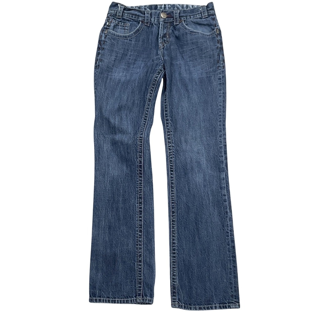 MEK Jeans Men 30W 33L Blue Scottsdale Rock Button Fly Embroidered Flap Pocket‎